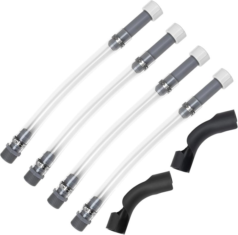 Niwicka 4 Pack Heavy-duty Racing Fuel Hoses with 2 Pack Durable Hose Benders. Great for Racing Fuel Containers, Tanks and Gas Cans, Enabling Effortless and Precise Fuel Transfer - Image 1